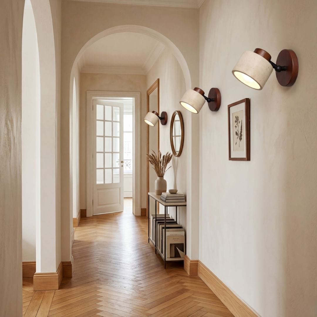 Applique murale chambre, tête de lit, couloir | Orientable, pierre