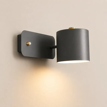 Applique murale spot métal | LED rotatif avec interrupteur | Liseuse chambre tête de lit intérieur nordique