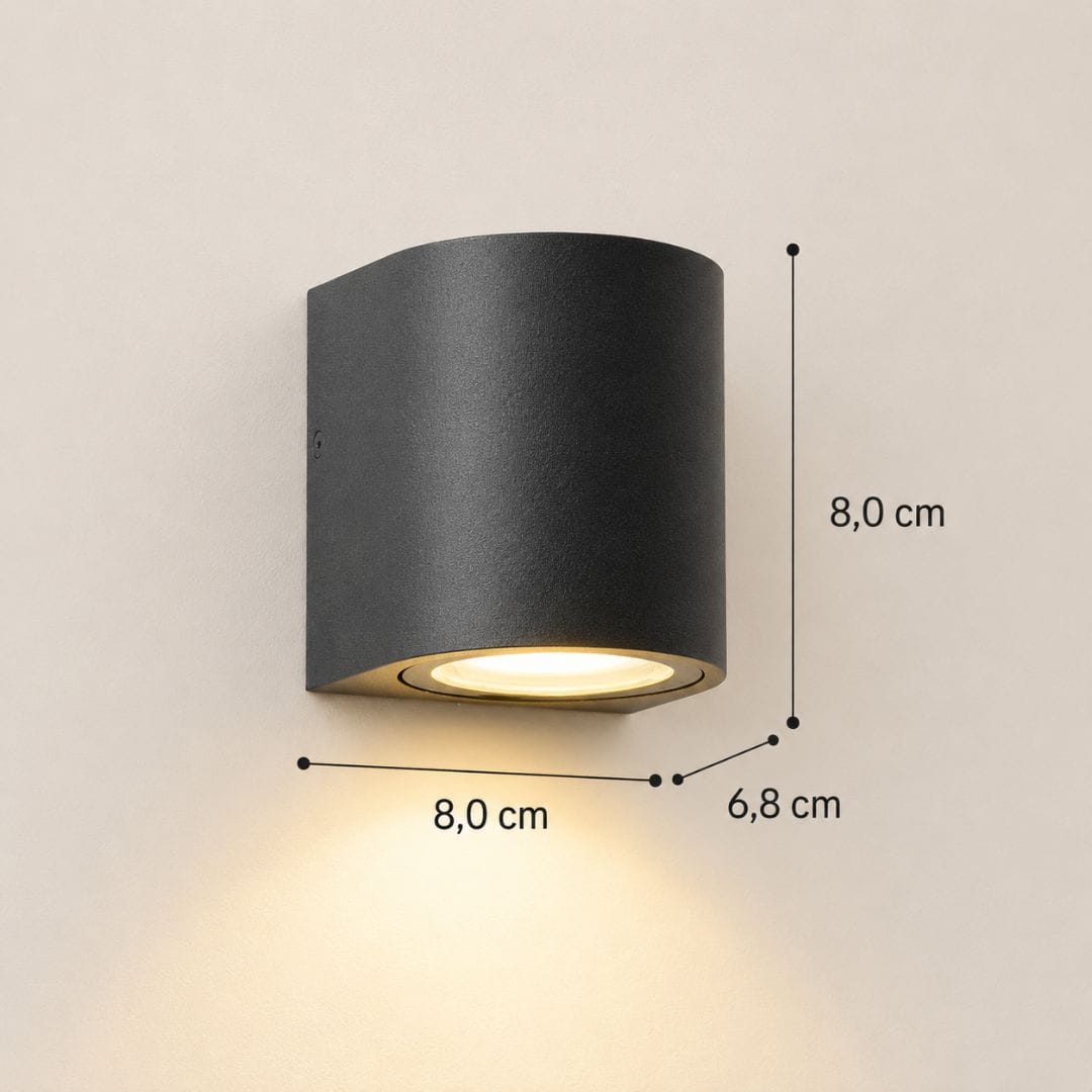 Applique murale LED d'extérieur, Spot étanche en aluminium, éclairage décoratif pour balcon, jardin | IP65 3W
