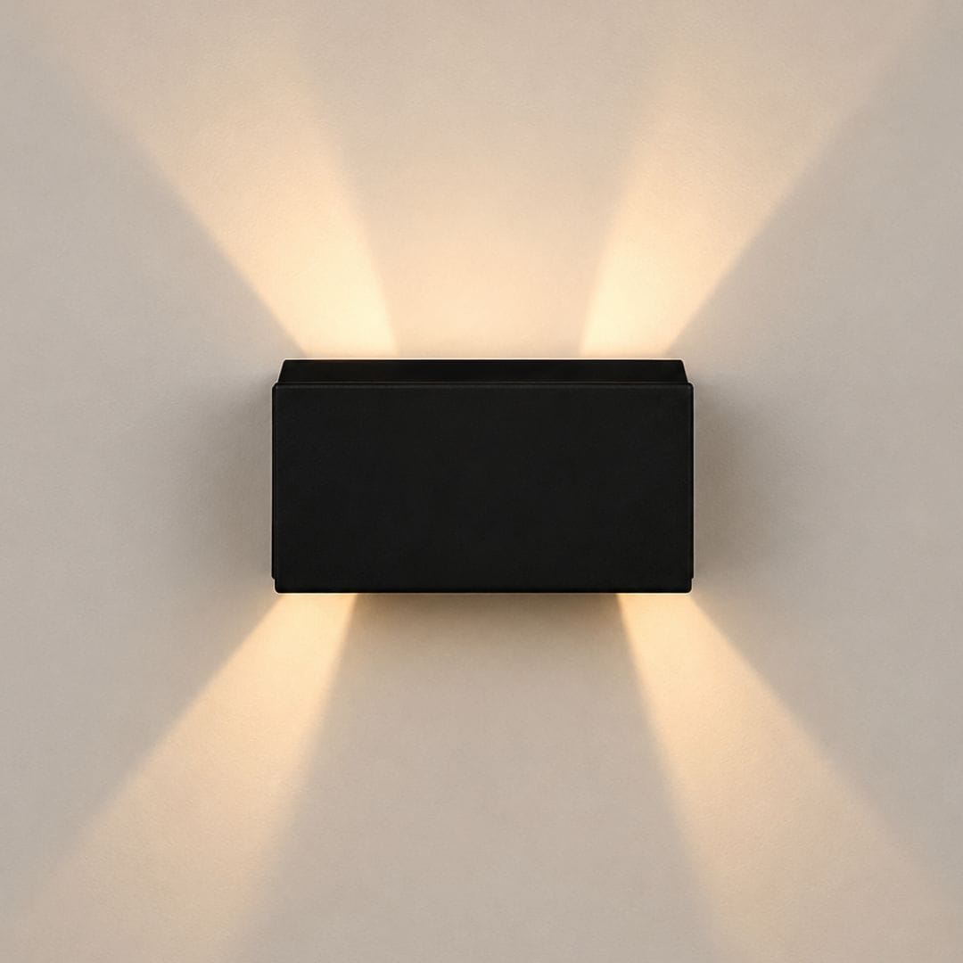 Applique murale aluminium LED | Double éclairage haut bas | Extérieur intérieur étanche IP65, jardin balcon façade