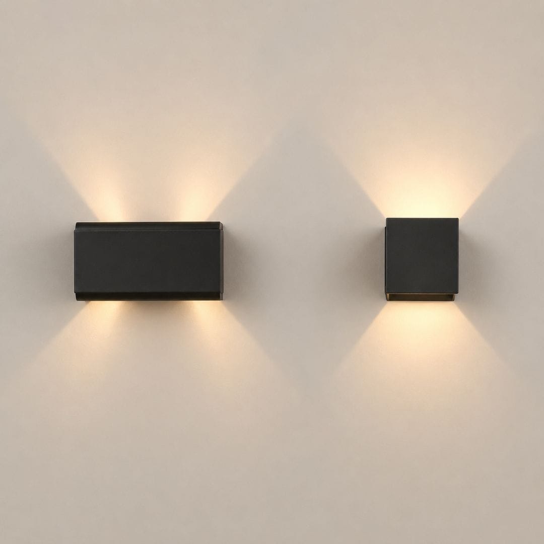 Applique murale aluminium LED | Double éclairage haut bas | Extérieur intérieur étanche IP65, jardin balcon façade