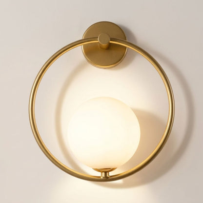 Applique murale verre globe moderne | Design minimaliste, intérieur, salon, couloir