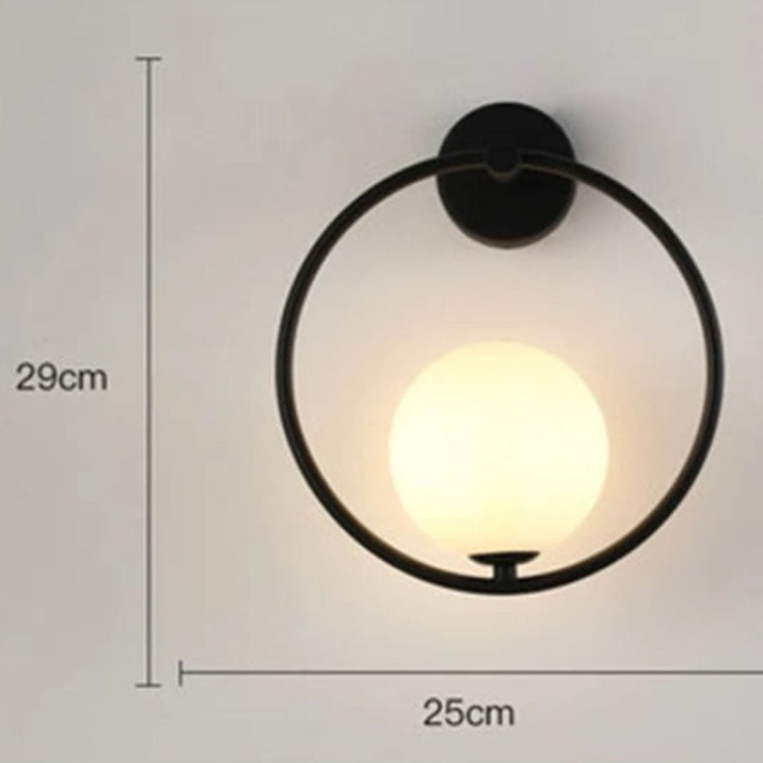 Applique murale verre globe moderne | Design minimaliste, intérieur, salon, couloir