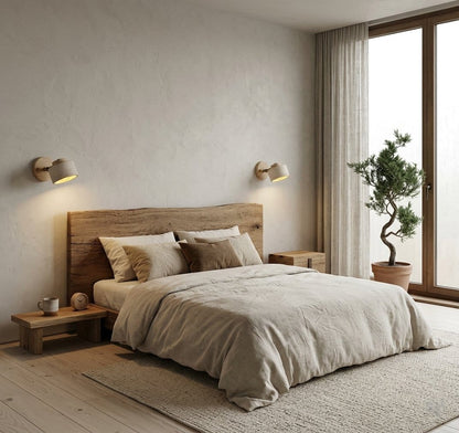 Applique murale chambre, tête de lit, couloir | Orientable, pierre