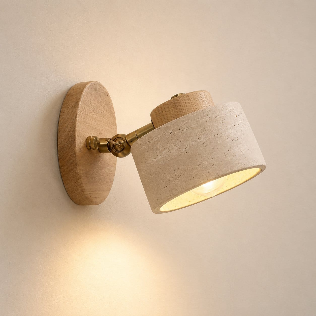 Applique murale chambre, tête de lit, couloir | Orientable, pierre