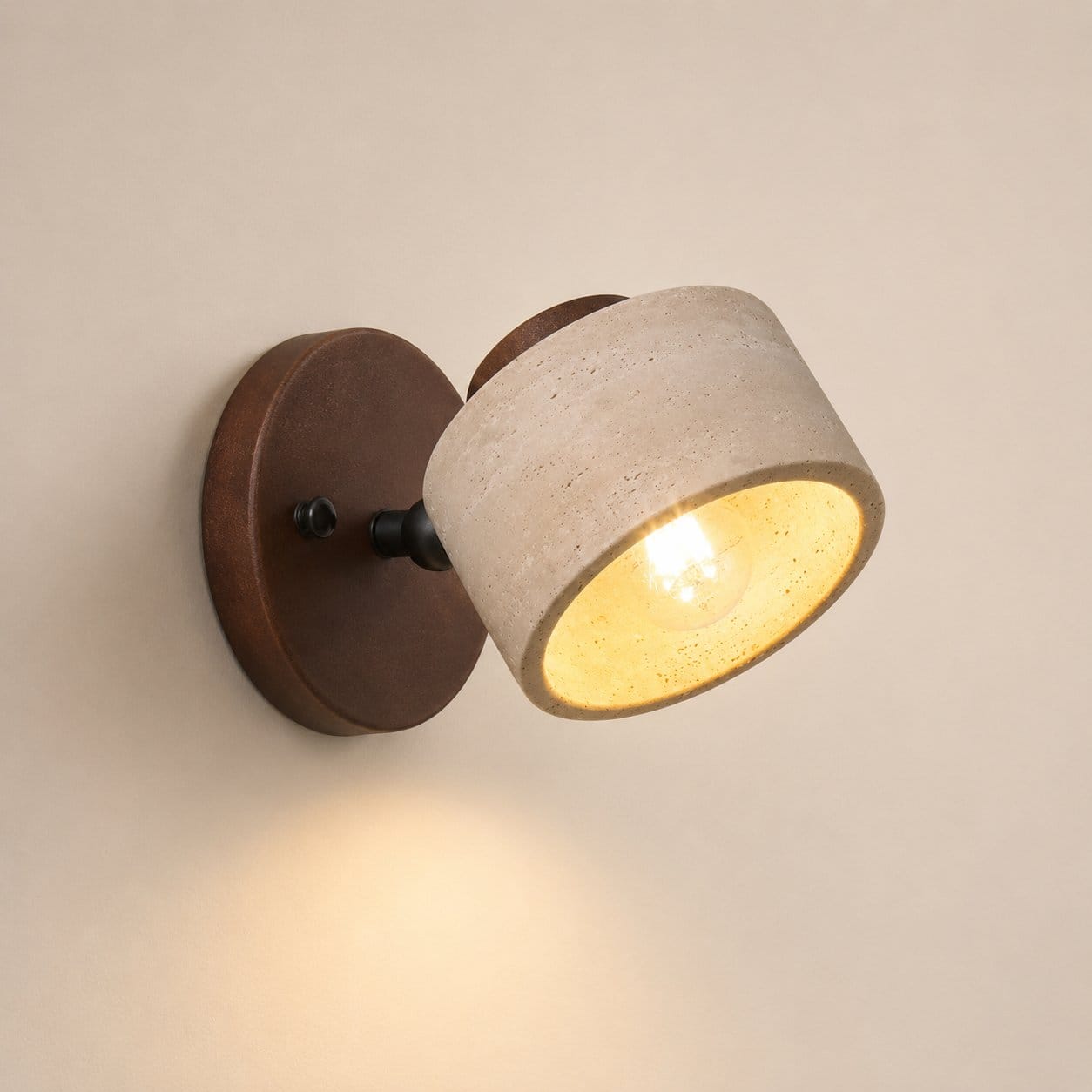 Applique murale chambre, tête de lit, couloir | Orientable, pierre