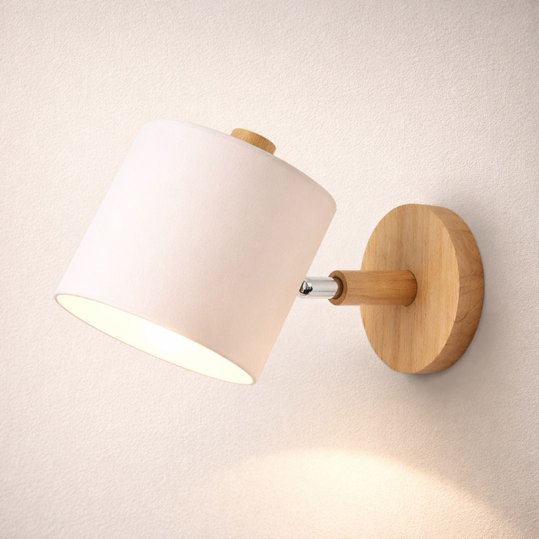 Applique murale intérieure, Bois Scandinave | Abat - jour réglable
