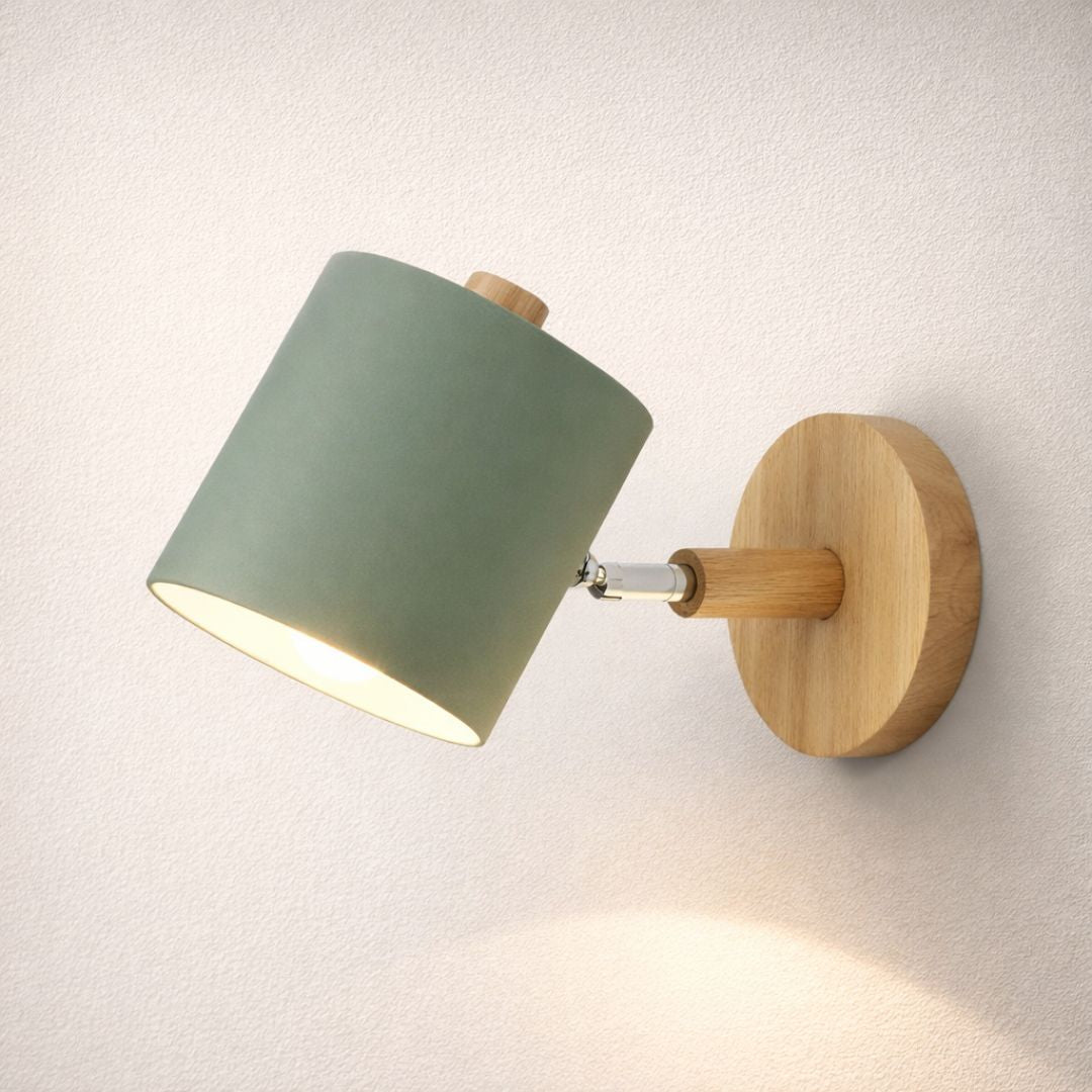 Applique murale intérieure, Bois Scandinave | Abat - jour réglable