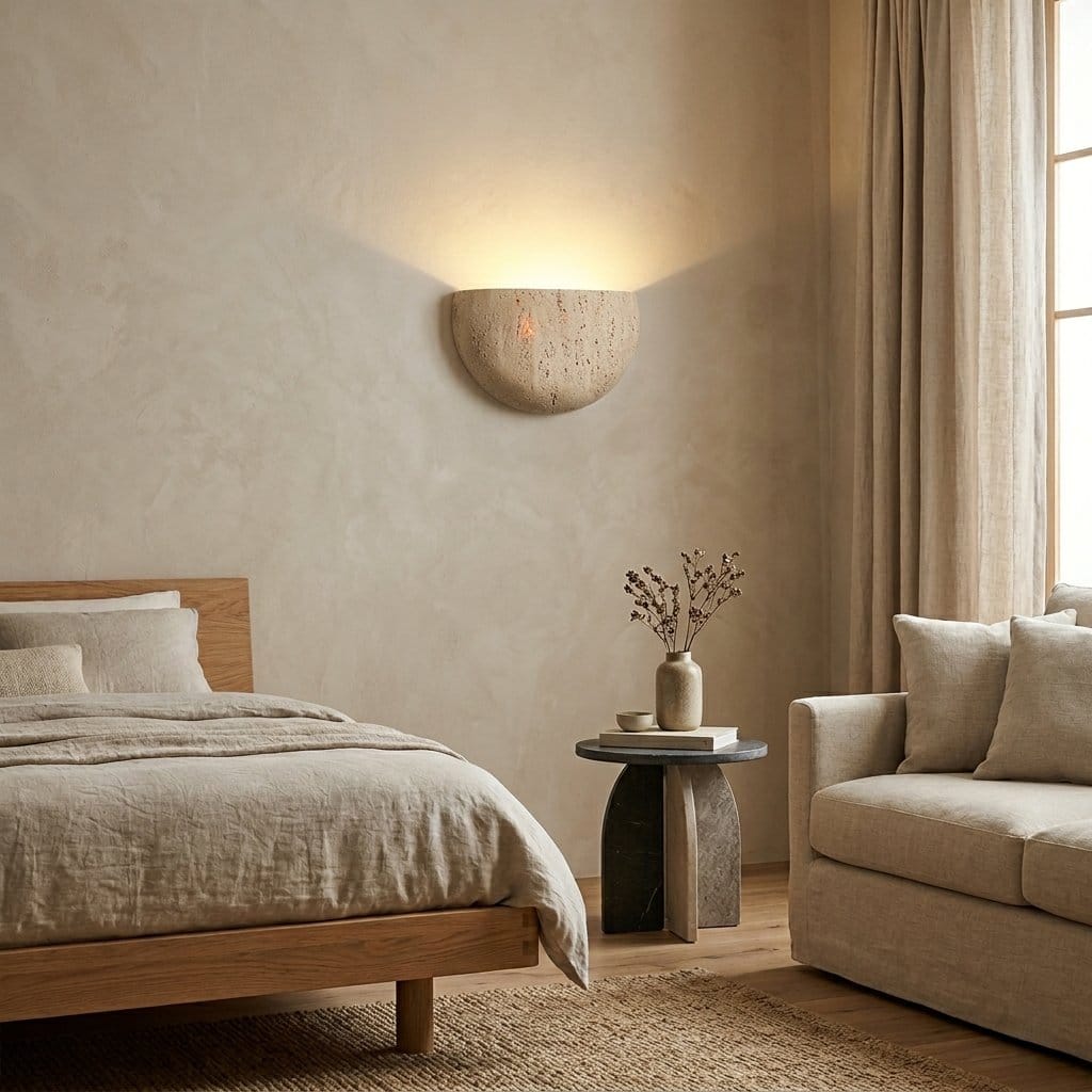 Applique murale naturelle & moderne d'intérieur| Pierre texturée