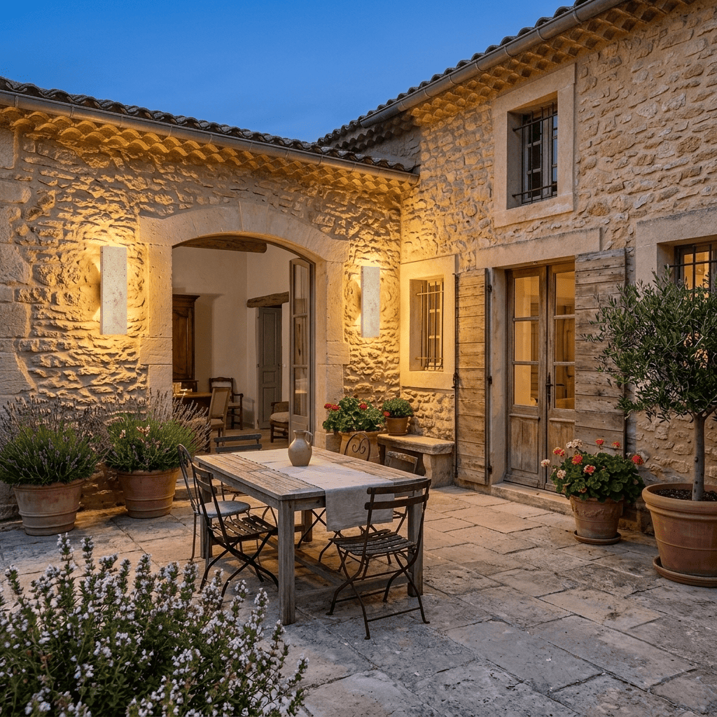 Applique murale pierre naturelle rectangle LED IP65 | Double éclairage | Extérieur intérieur étanche | Jardin façade, balcon