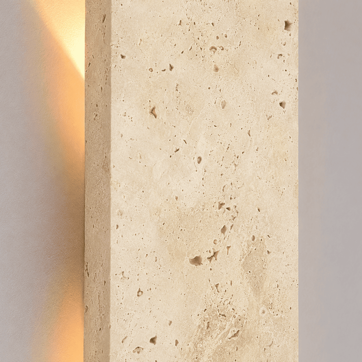 Applique murale pierre naturelle rectangle LED IP65 | Double éclairage | Extérieur intérieur étanche | Jardin façade, balcon
