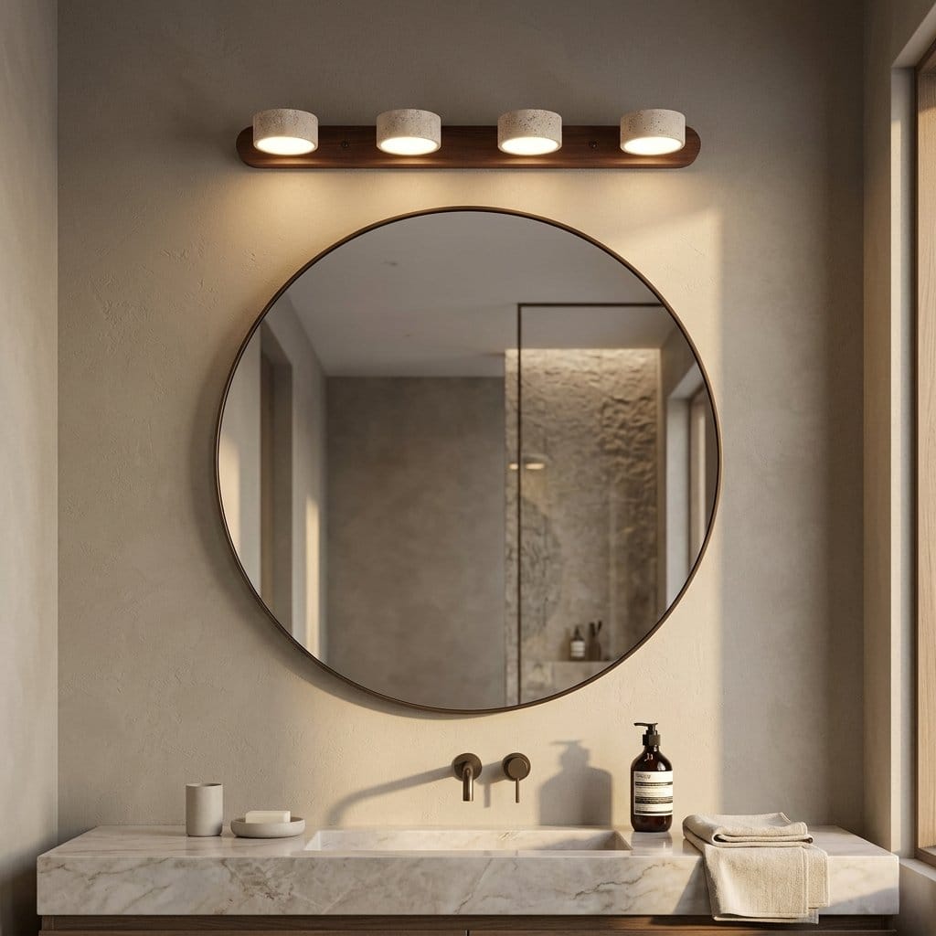 Applique murale ronde d'intérieur, spots LED | Design japonais