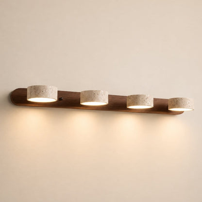Applique murale ronde d'intérieur, spots LED | Design japonais