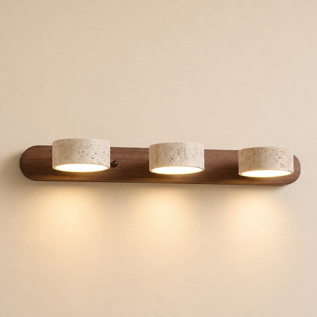 Applique murale ronde d'intérieur, 3 spots LED | Design japonais