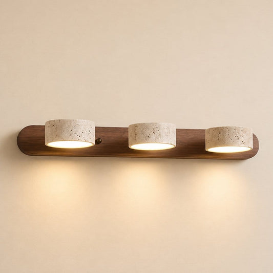Applique murale ronde d'intérieur, 3 spots LED | Design japonais