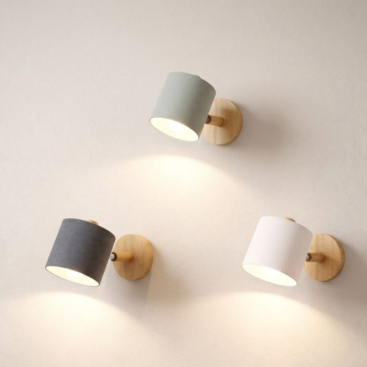 Applique murale intérieure, Bois Scandinave | Abat - jour réglable