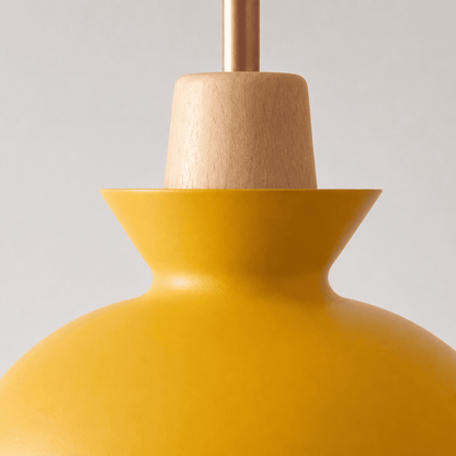 Suspension bois métal, Abat-jour conique scandinave | Salon chambre salle à manger Intérieur
