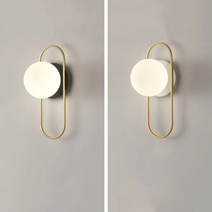 Applique murale boule en verre, style laiton moderne | Intérieur
