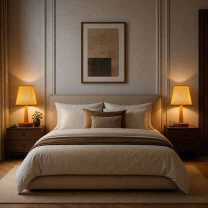 Lampe de Chevet en Bois naturel | Tronc clair, Style Japonais