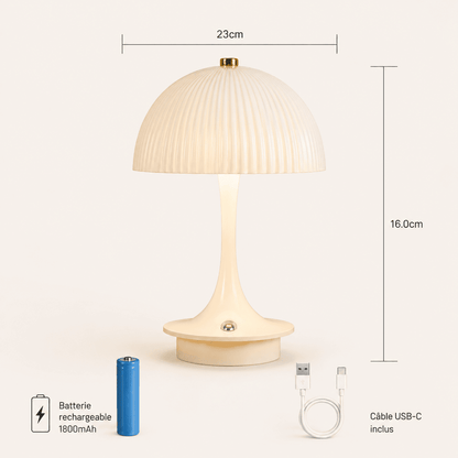Lampe de Chevet Champignon | Design Moderne & Tactile Sans Fil