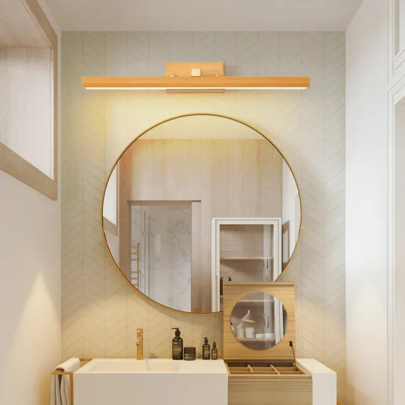 Applique murale LED allongée en bois, pour intérieur | Tête orientable