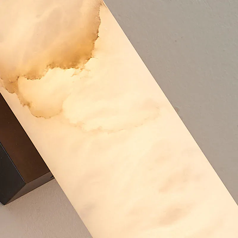 Applique murale barre verticale marbre artificiel métal | Chambre salon escalier intérieur luxe moderne