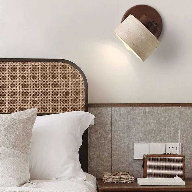 Applique murale chambre, tête de lit, couloir | Orientable, pierre