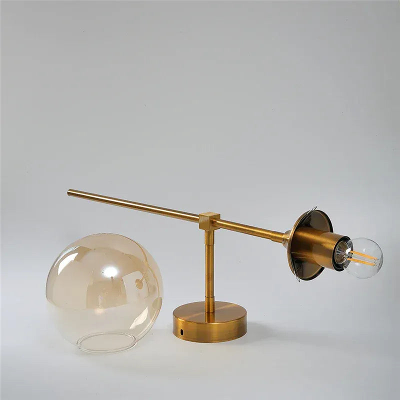 Applique murale verre design laiton moderne, intérieur salon, couloir, chambre | LED, orientable
