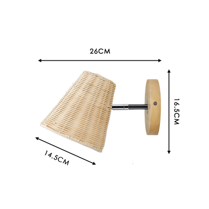 Applique murale rotin Chambre, Tête de lit | Design bohème, fait main