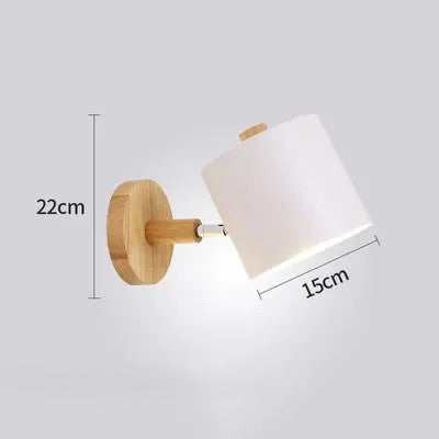 Applique murale intérieure, Bois Scandinave | Abat - jour réglable