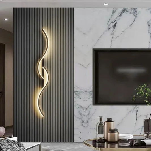 Applique murale LED — Dimmable style design vague moderne