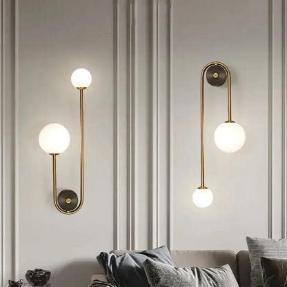 Applique murale verre doré, intérieur moderne | Design nordique