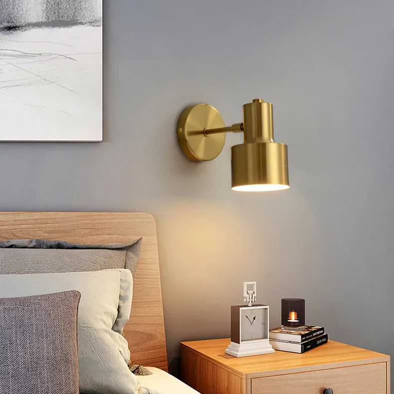 Applique murale laiton brossé, Spot doré orientable | Liseuse chambre, tête de lit, salon intérieur