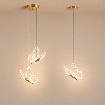 Suspension LED papillon, Lumière ambiante chambre enfant 