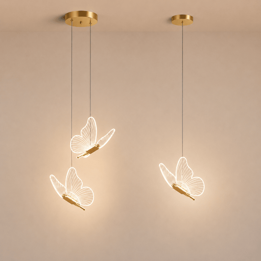 Suspension LED papillon, Lumière ambiante chambre enfant 