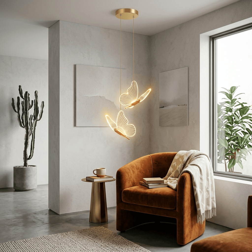 Suspension LED papillon, Lumière ambiante chambre enfant | Salon salle à manger moderne intérieur