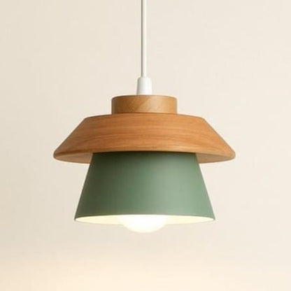 Suspension bois métal avec Abat-jour scandinave | Salon chambre bureau, café, Intérieur
