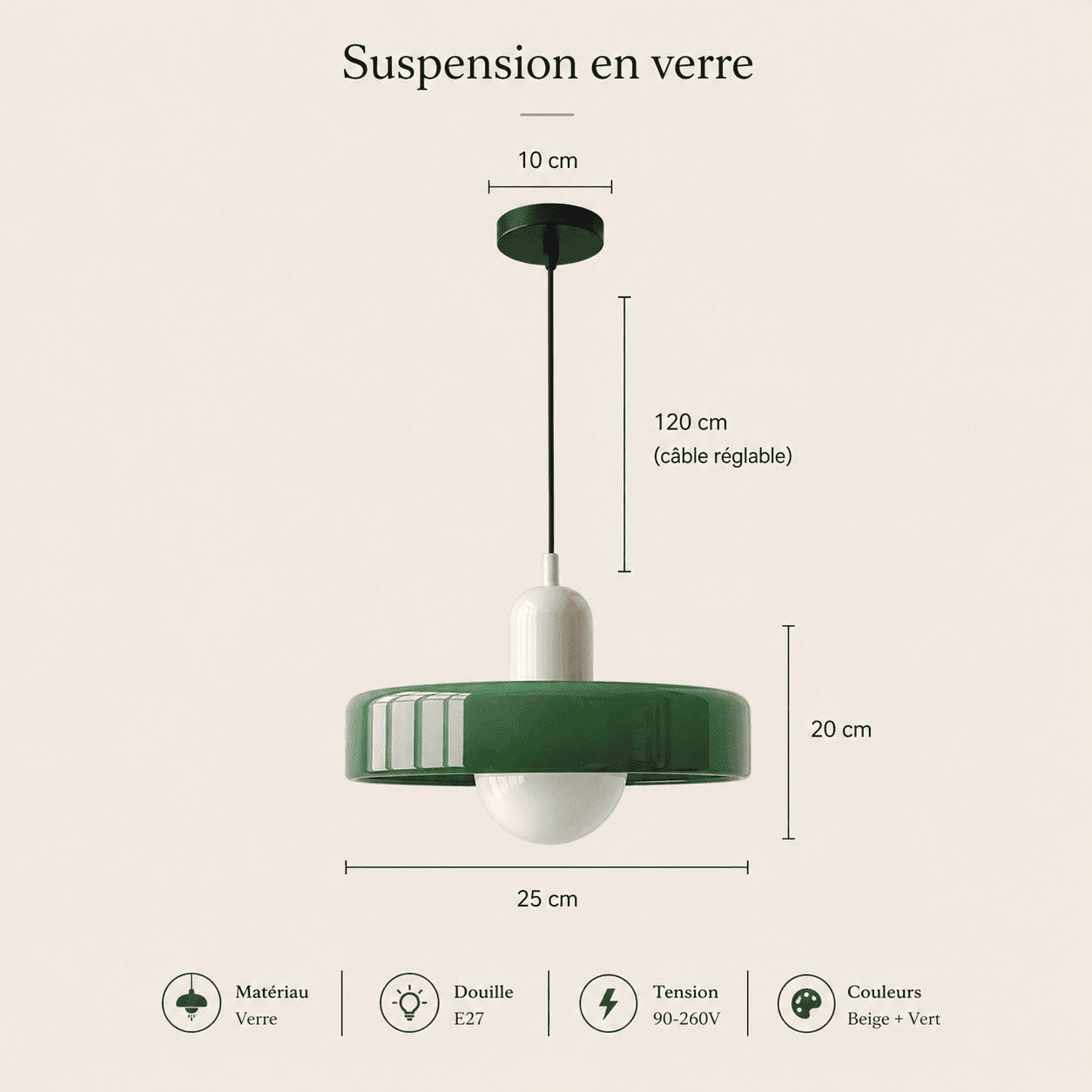 Suspension cuisine & salon Bauhaus coloré rétro | style Nordique intérieur seventies