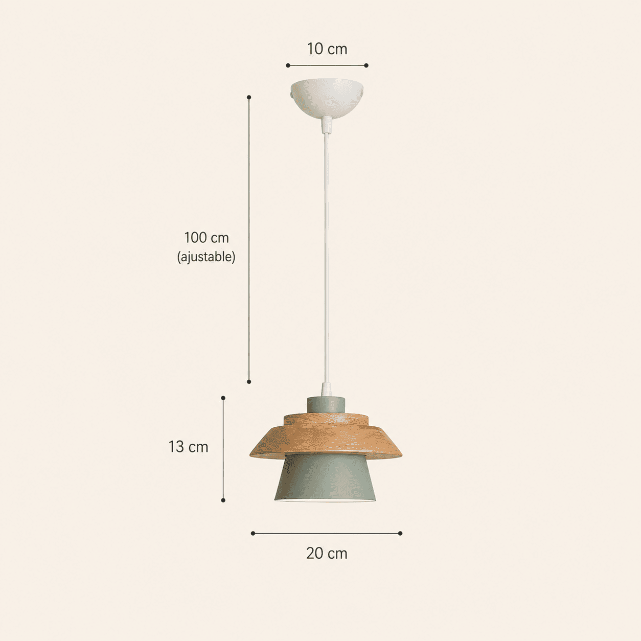 Suspension bois métal avec Abat-jour scandinave | Salon chambre bureau, café, Intérieur