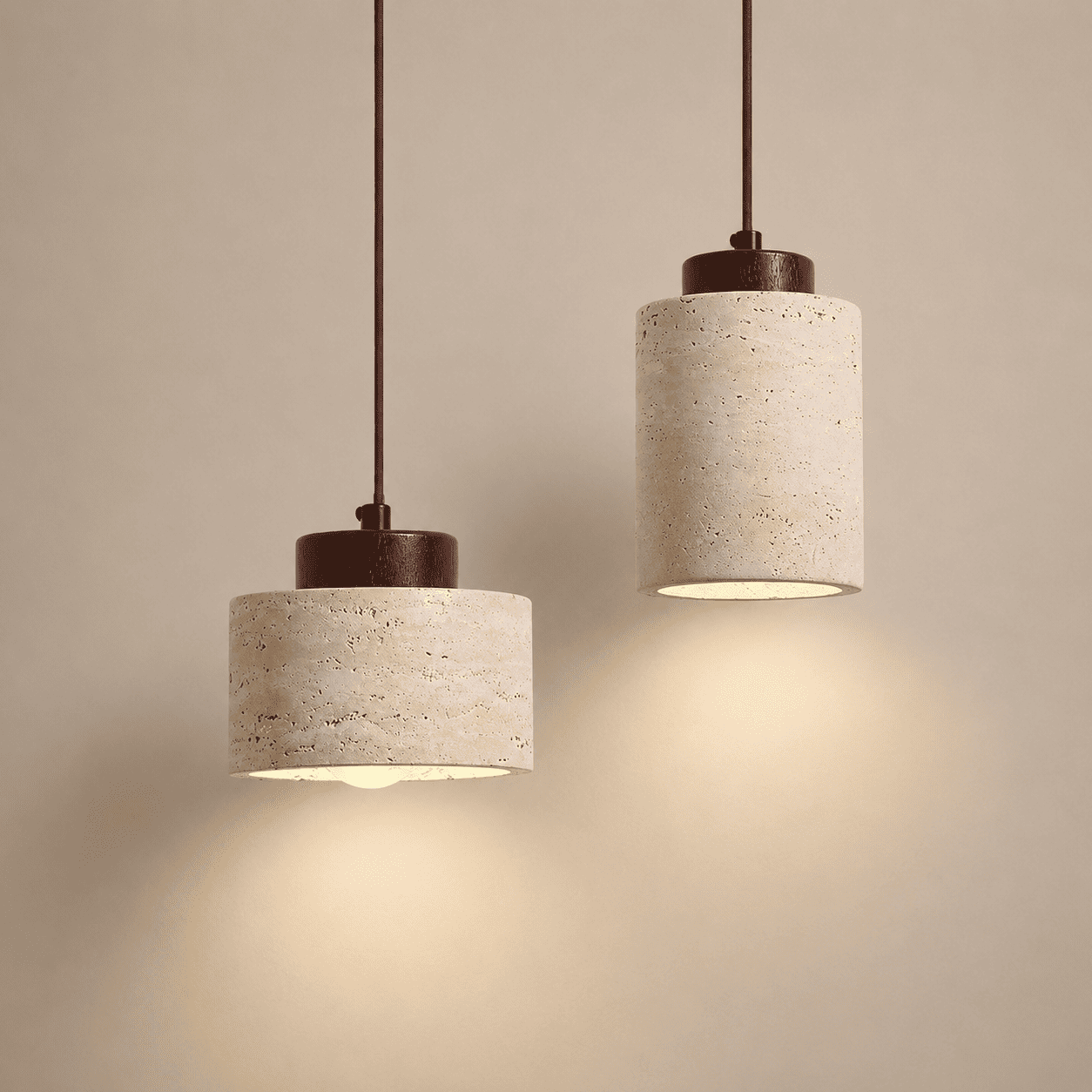 Suspension chambre en pierre naturelle travertin