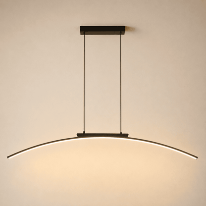Suspension cuisine LED arc incurvé, Barre lumineuse dimmable