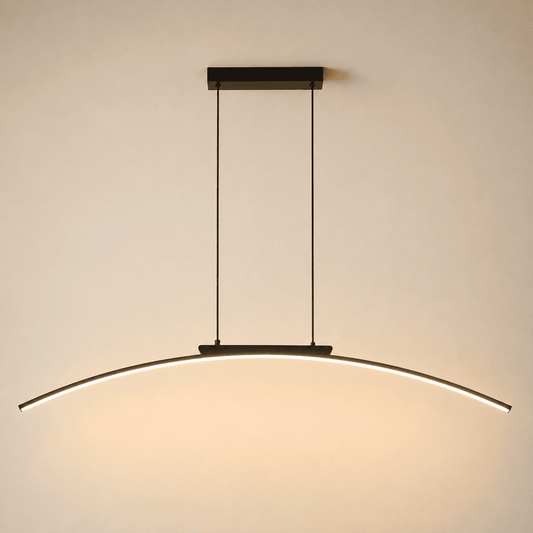 Suspension cuisine LED arc incurvé, Barre lumineuse dimmable