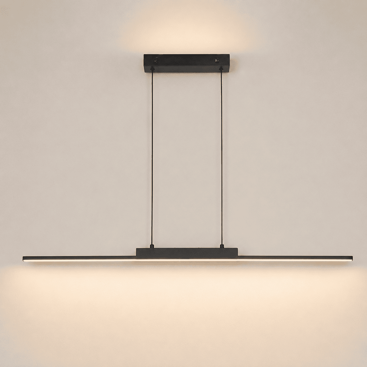 Suspension cuisine LED barre linéaire, Réglette longue minimaliste dimmable