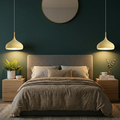 Suspension cuisine & chambre, métal dôme évasé, Design scandinave | Salon, salle à manger, intérieur morderne