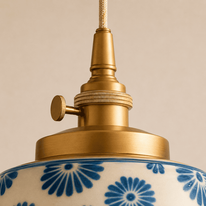 Suspension cuisine en céramique émaillée, Laiton style chinois vintage | Salle à manger chambre, Intérieur