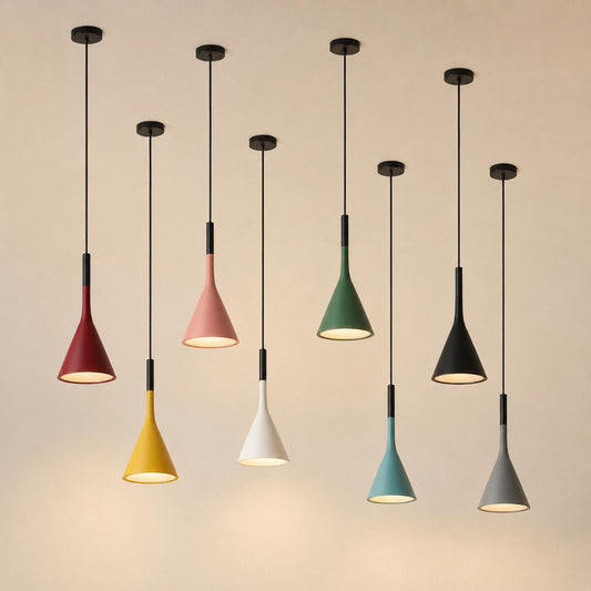 Suspension cuisine style scandinave, métal conique