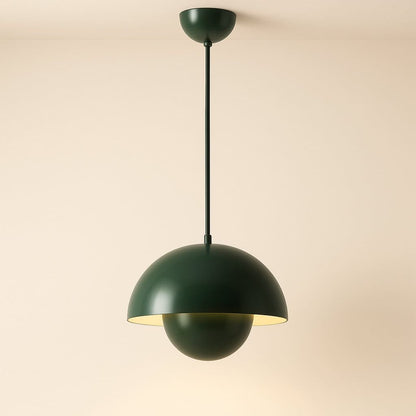 Suspension design type macaron métallique, dôme scandinave | Chambre, cuisine, salon, restaurant moderne, intérieur