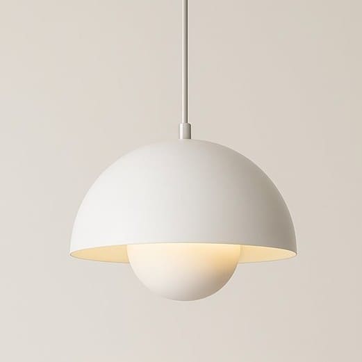 Suspension design type macaron métallique, dôme scandinave | Chambre, cuisine, salon, restaurant moderne, intérieur