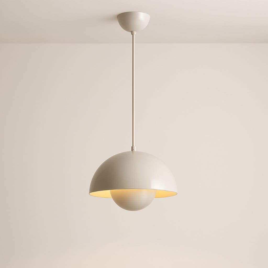 Suspension design type macaron métallique, dôme scandinave | Chambre, cuisine, salon, restaurant moderne, intérieur