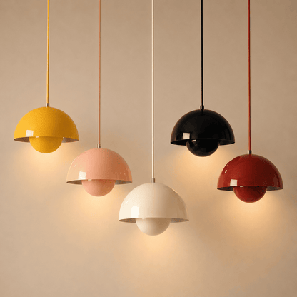 Suspension design type macaron métallique, dôme scandinave